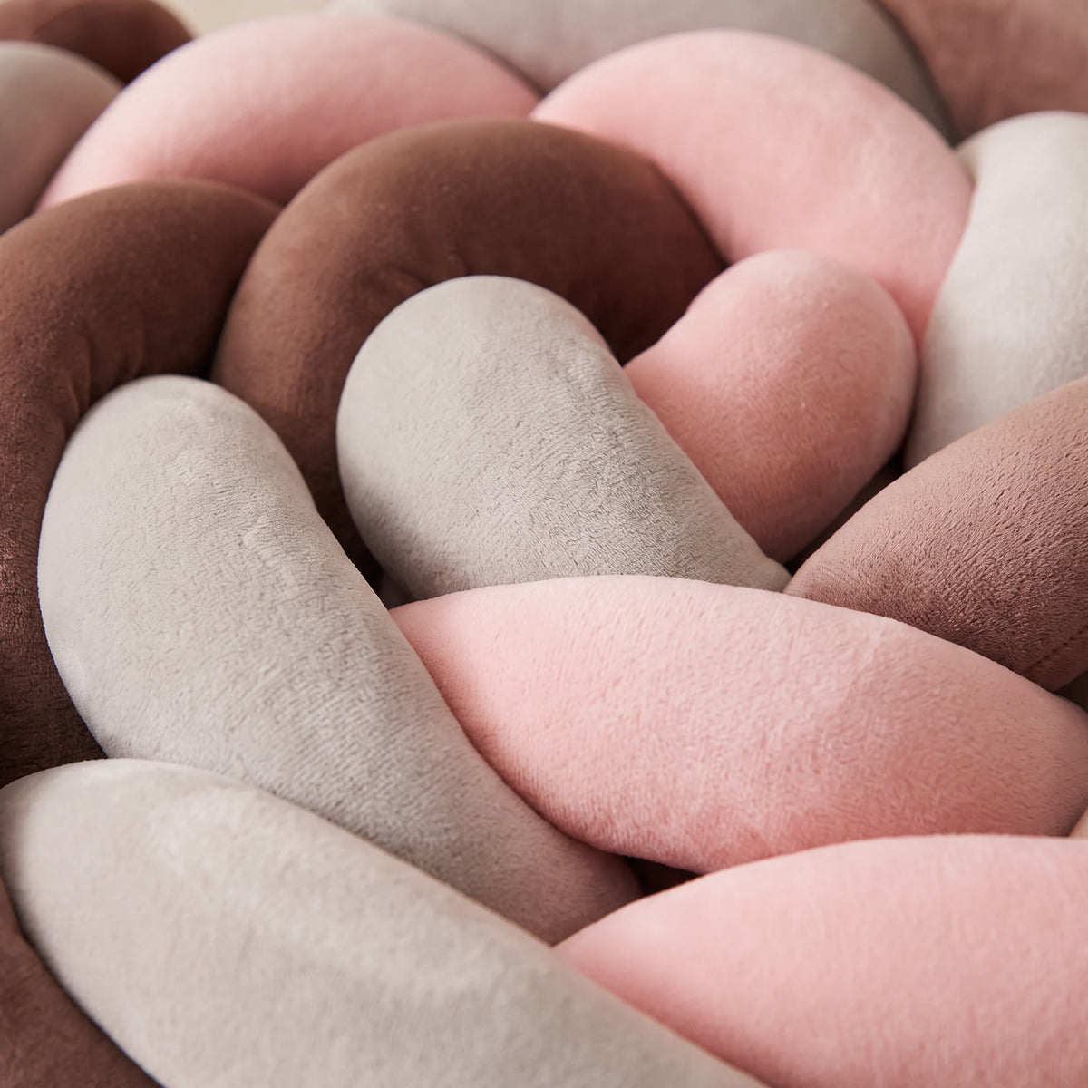 Tresse de lit - Rose Chocolat