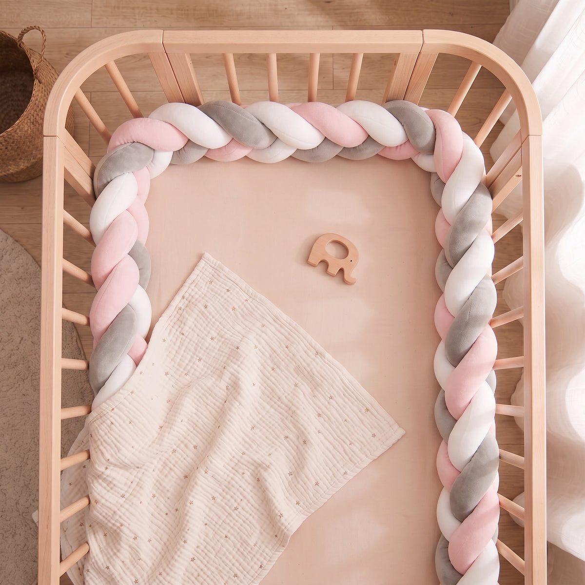 Tresse de lit - Colombe Rose